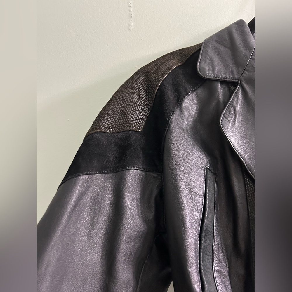 Vintage G-III Leather Jacket unique - Picture 8 of 10